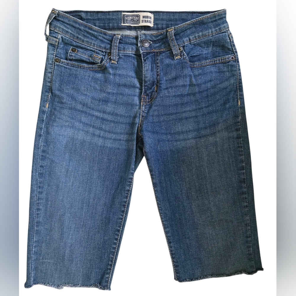 90/Y2K Signature by Levi Strauss Women's Blue Jean Cut-Off Shorts